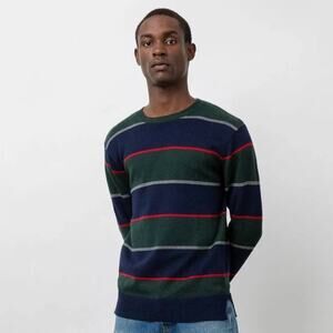 Rails Green Blue Stripe Kent Rugby Pullover Crew Neck Sweater Men’s XL NWT